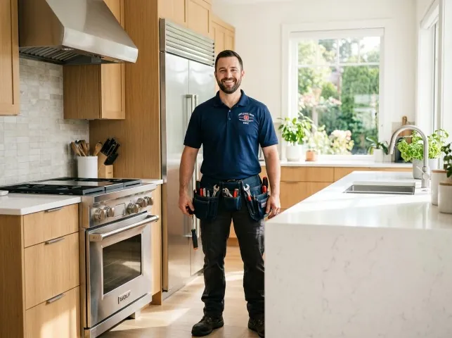 Appliance Repair Hero technician in a Bowling Green, FL kitchen after an appliance repair